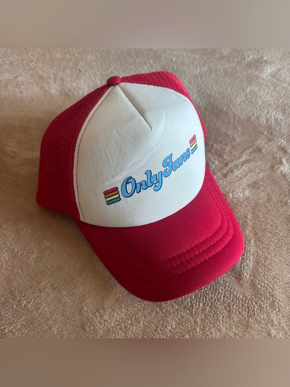 OnlyFans Early Promotional Merchandise Foam Trucker Hat Red